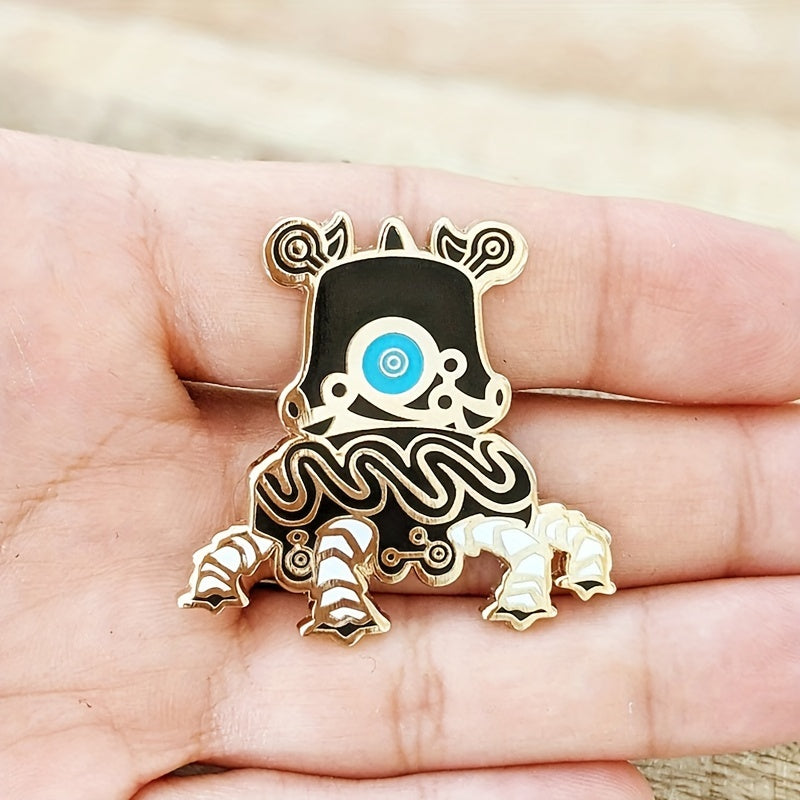 Geometric Shape Alloy Brooch Retro Style for Men