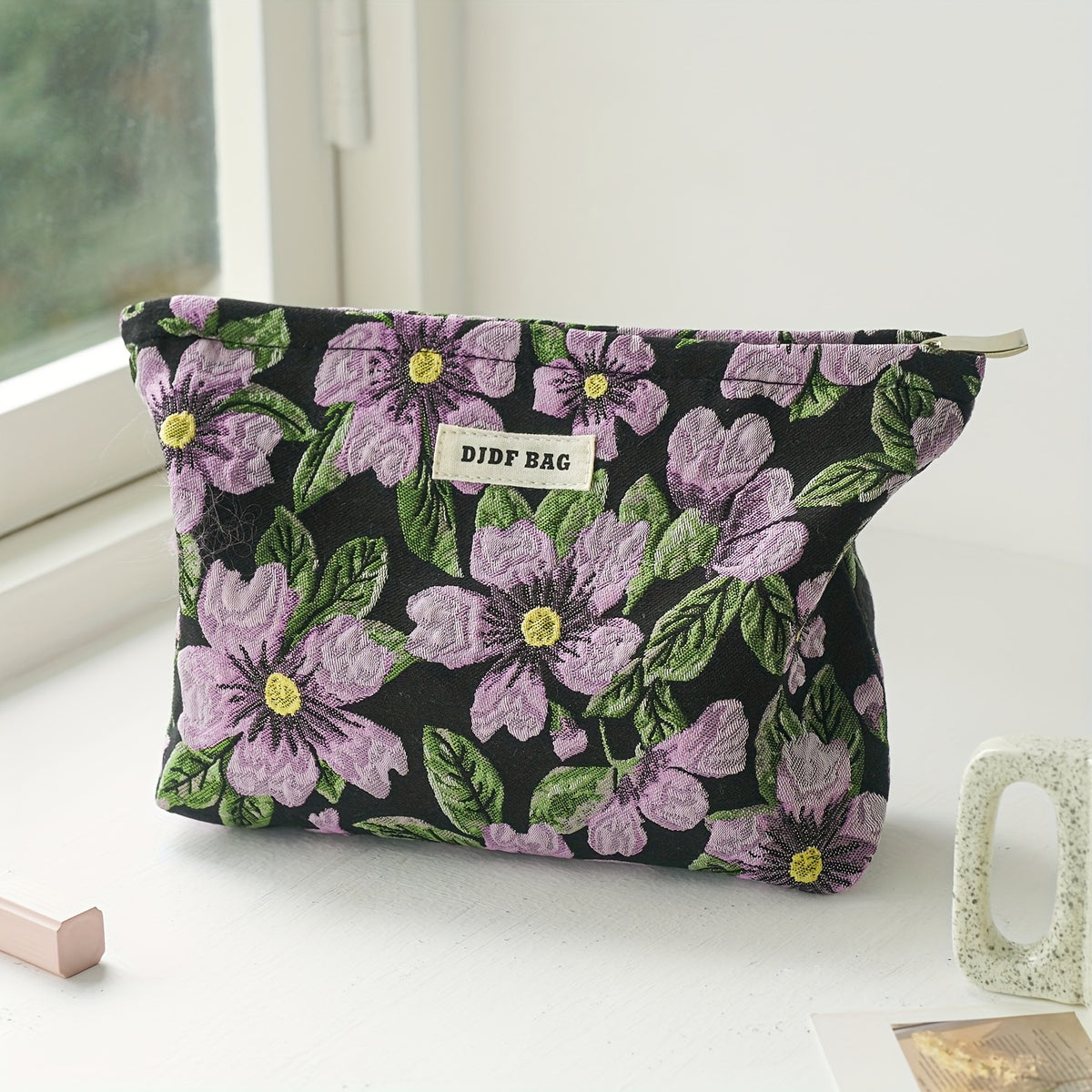 Women's Portable Cosmetic Bag Large Capacity Purple