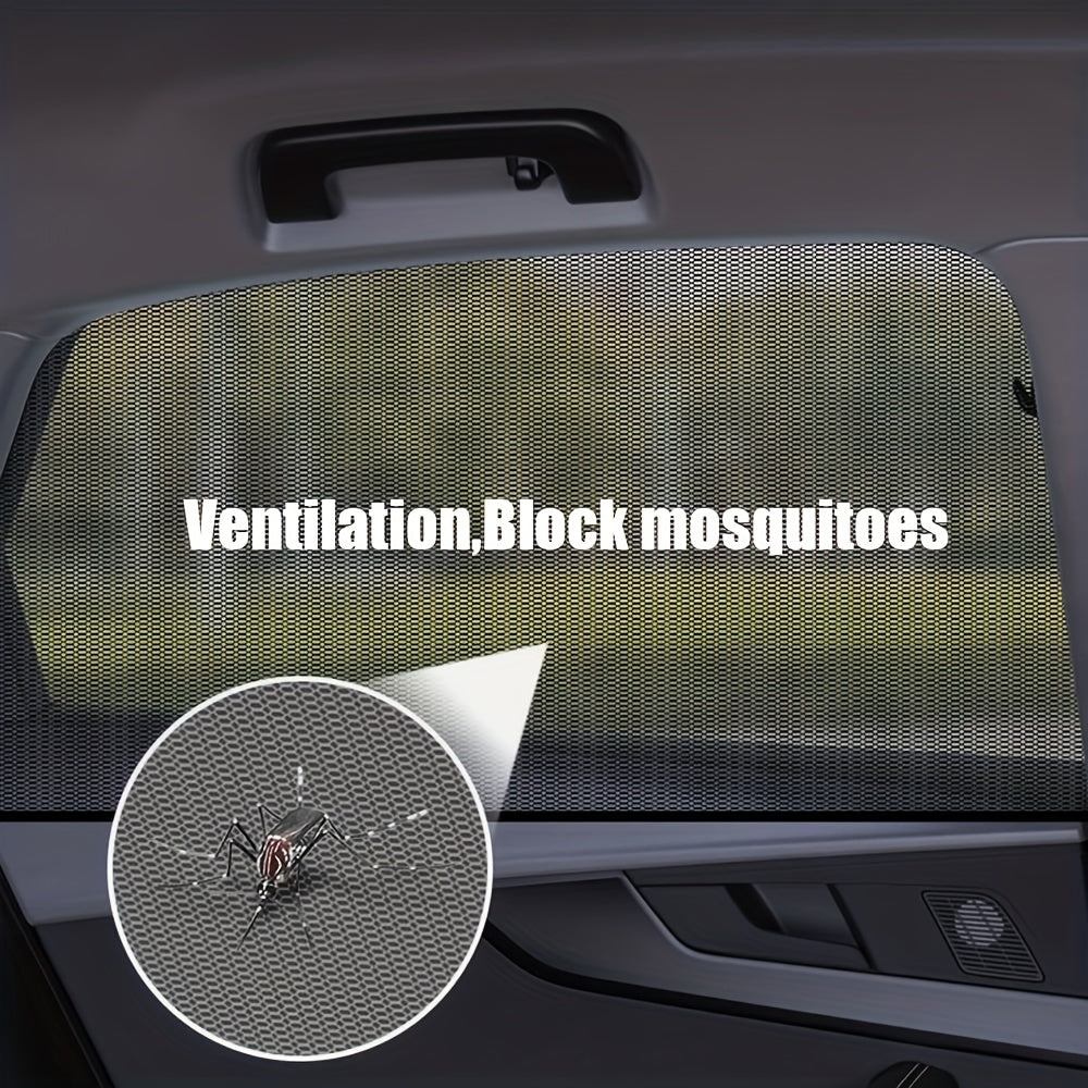 Car Window Sun Shade Mesh UV Protection Insect Resistant - Universal Fit
