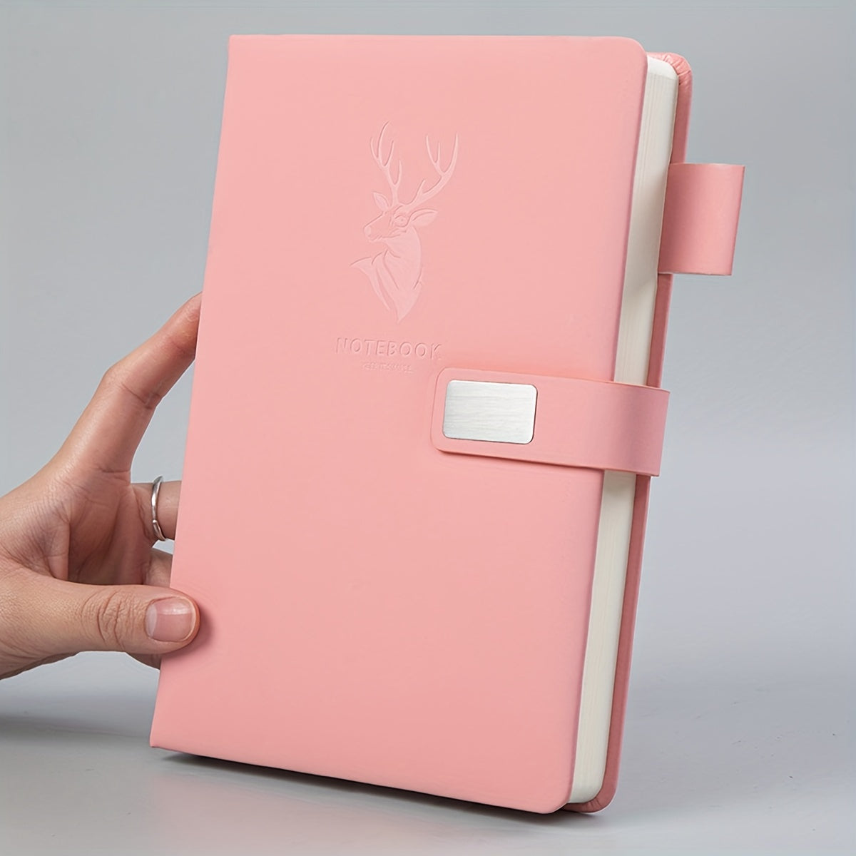 A5 360-Page Faux Leather Buckle Notebook - Home Office & Study Notepad