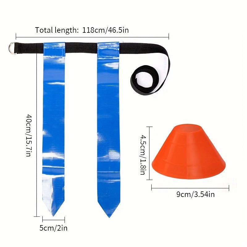 15pcs American Football Waist Flag Set for Competition and Training