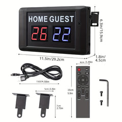 LED Electronic Scoreboard - Remote Control - For Table Tennis Basketball