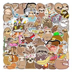 50pcs Sloth Doodle Waterproof Sticker DIY Creative Toy