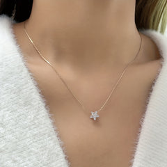 Water Drop Rhinestone Pendant Necklace