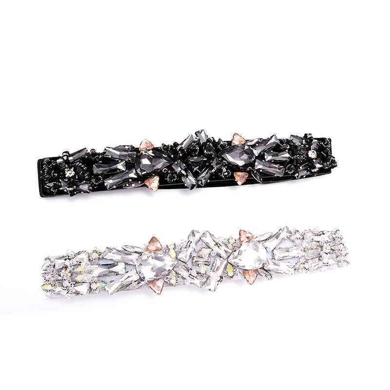 Rhinestone Elastic Band Waist Belt for Women's Suit Coat Dress