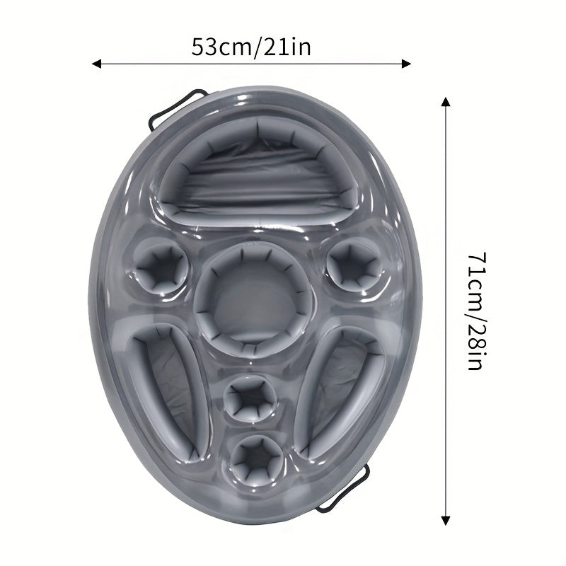 Inflatable Salad Fruit Plate Ice Bucket Floating Bar Pool