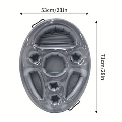 Inflatable Salad Fruit Plate Ice Bucket Floating Bar Pool