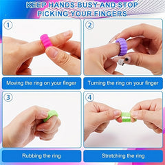 6pcs Dopamine Silicone Sensory Ring Fidget Toy