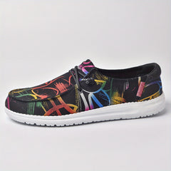 Women's Colorful Canvas Slip-On Loafers Lightweight Walking Shoes