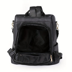 Rhombus Embossed Backpack Purse Anti-theft School Bag