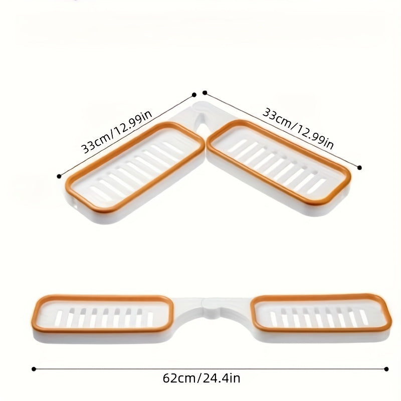 Corner Shower Caddy Wall Mounted Bathroom Shelf Shower Storage Rack Plastic Tray