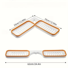 Corner Shower Caddy Wall Mounted Bathroom Shelf Shower Storage Rack Plastic Tray