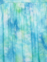  Tie Dye Short Sleeve Midi Dress
