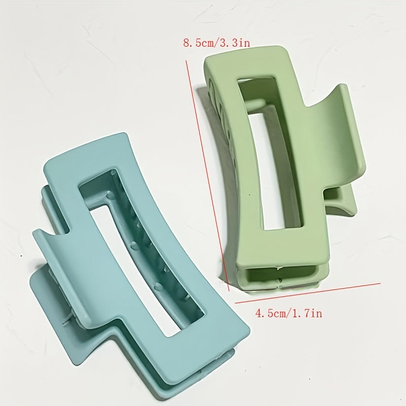 2pcs Matte Hair Claw Clips Strong Hold Grip Hair Jaw Clip