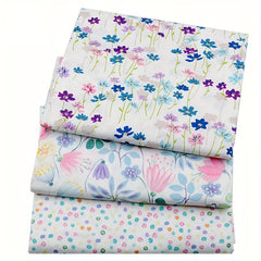 8Pcs Purple Series Floral Cotton Fabric Bundle For DIY Sewing Patchwork