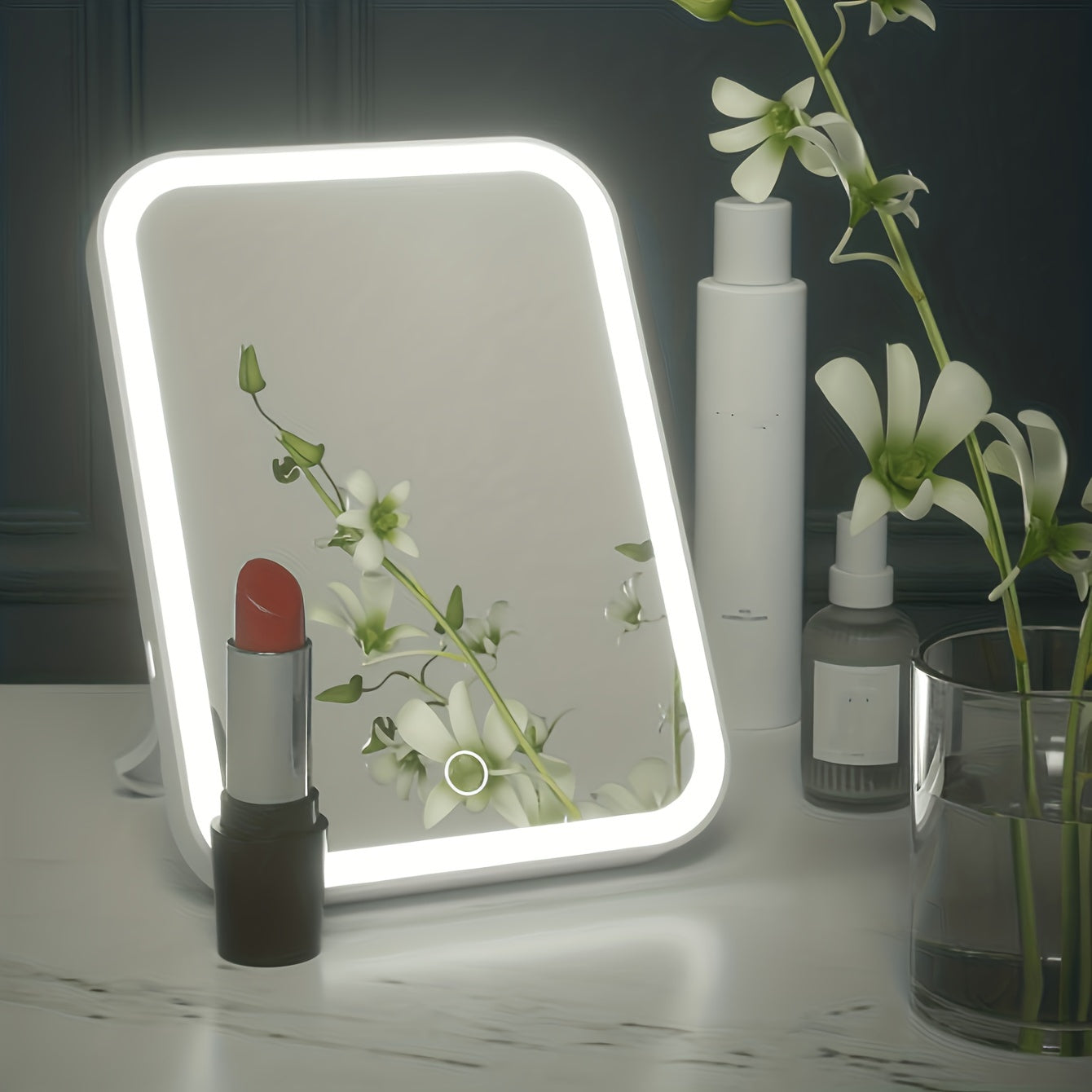LED Light Vanity Mirror with Foldable Design
