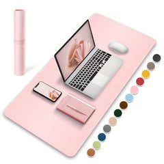 Oversized Faux Leather Mouse Pad for Office