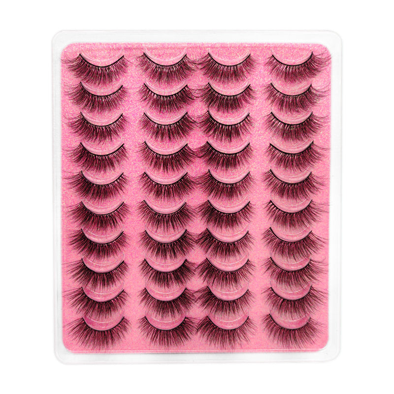 20 pairs 3D Faux Mink Eyelashes Natural Wispy Fluffy Extension Makeup