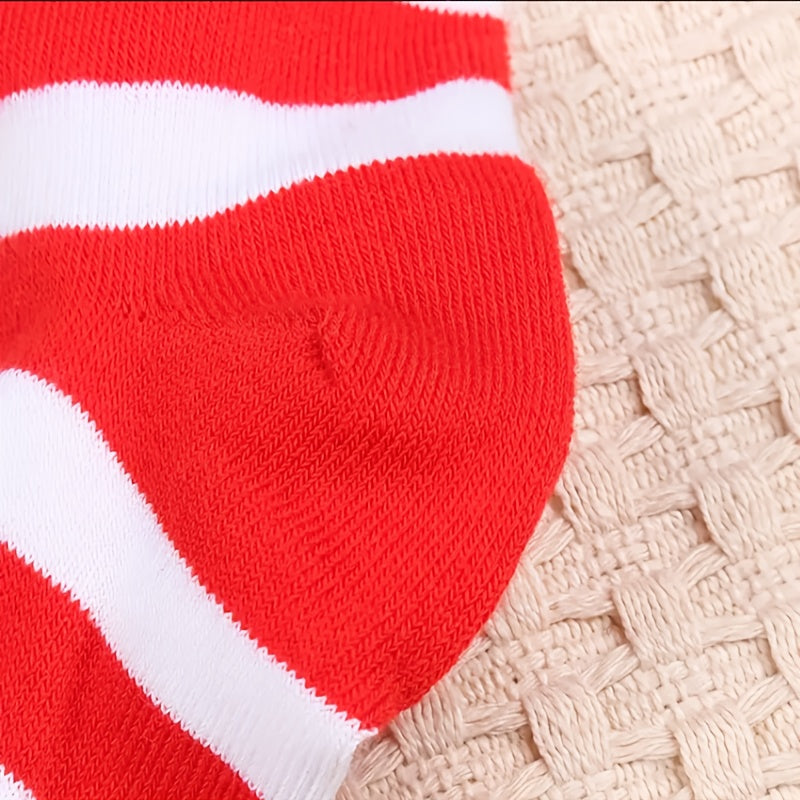 Fashionable Striped Arm Sleeve & Thigh High Socks Set for Cosplay, Parties