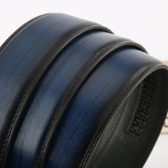 Men's Leather Belt Automatic Buckle Business Suit Waist Strap