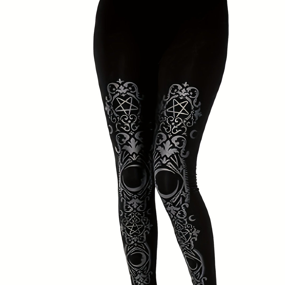  Gothic Leggings Women's Plus Graphic Print Slim Fit Leggings