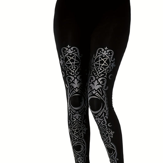  Gothic Leggings Women's Plus Graphic Print Slim Fit Leggings