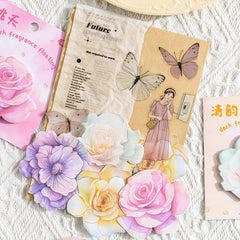 30 Sheets Retro Floral Sticky Notes Memo Stickers