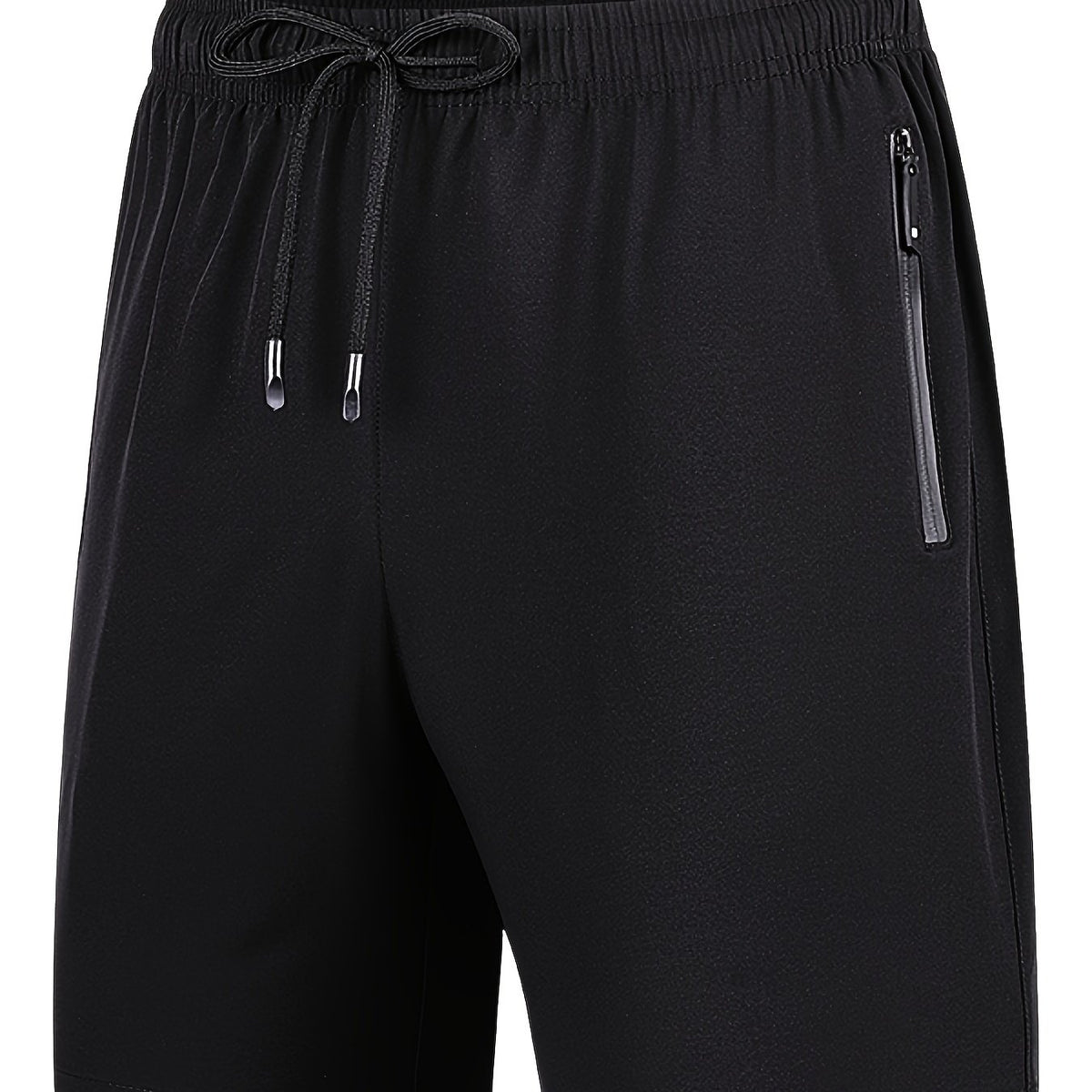 Men's Quick Dry Shorts with Zipper Pockets, Summer Drawstring