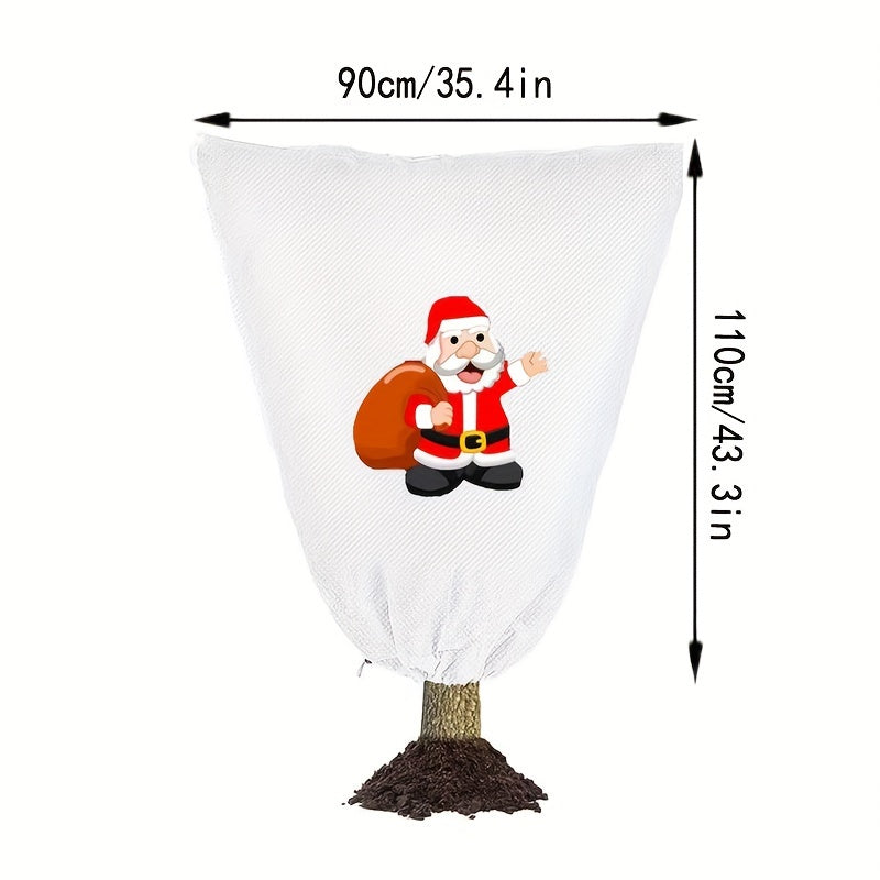 Winter Plant Frost Cold Cover Santa Claus Snowman Pattern Plant Cover