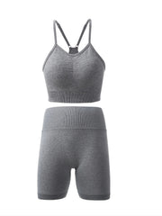 Seamless Yoga Set Cami Crop Top & Butt Lifting Pant