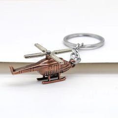 3D Helicopter Keychain Pendant for Men's Backpacks