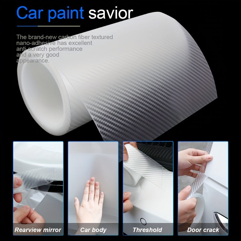 3m Carbon Fiber Car Sticker Door Edge Transparent Film Anti Scratch