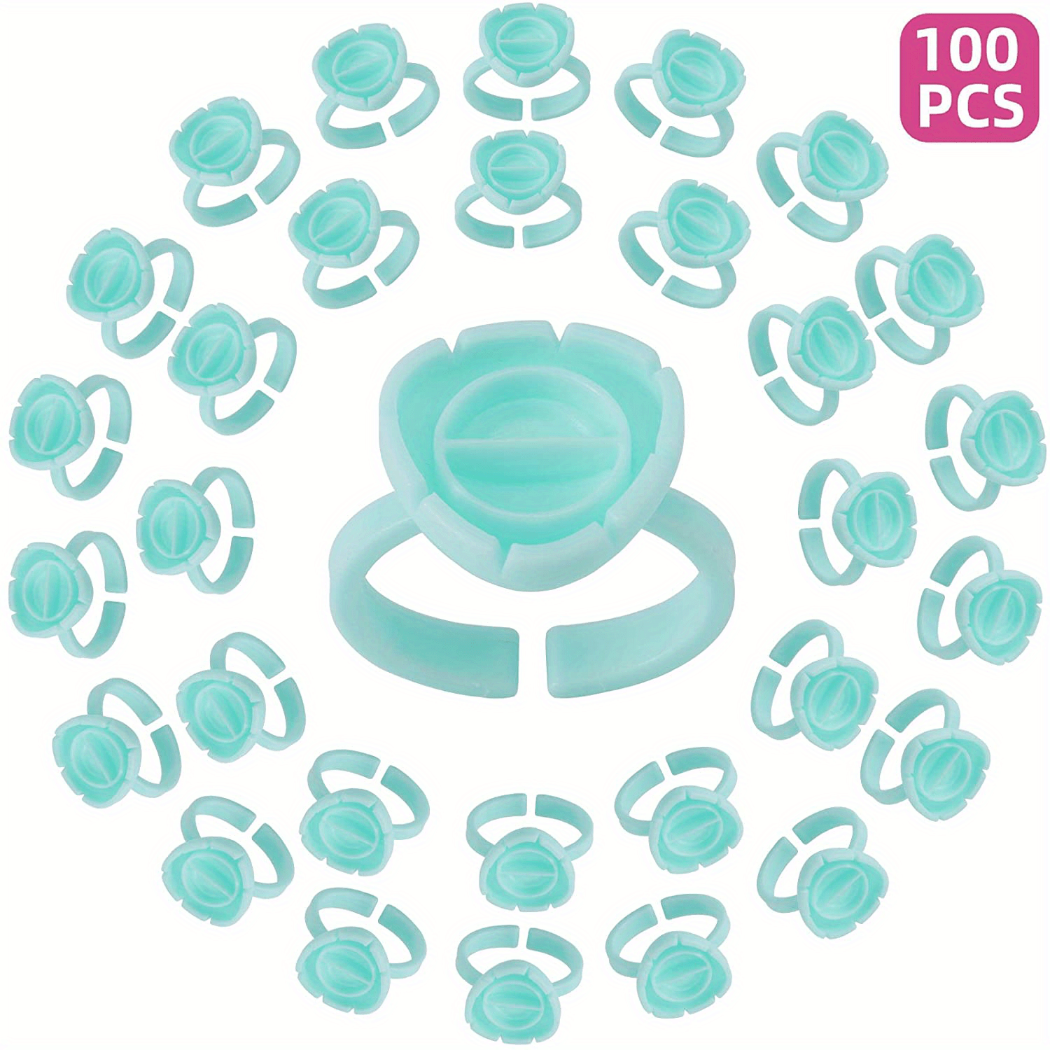 100 pcs Smart Glue Ring Cups for Eyelash Extensions