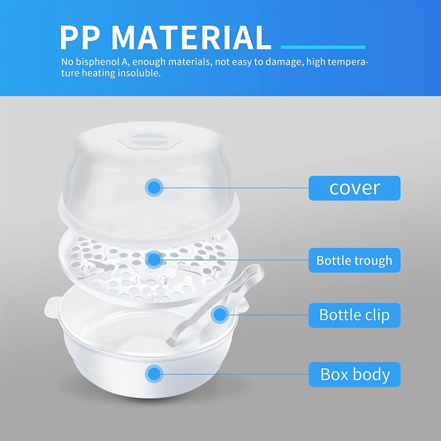 Baby Bottle Microwave Steam Sterilizer Disinfection Box