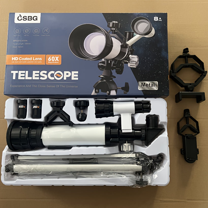 Kids Telescope with Tripod Stand 60X Magnification ABS Material