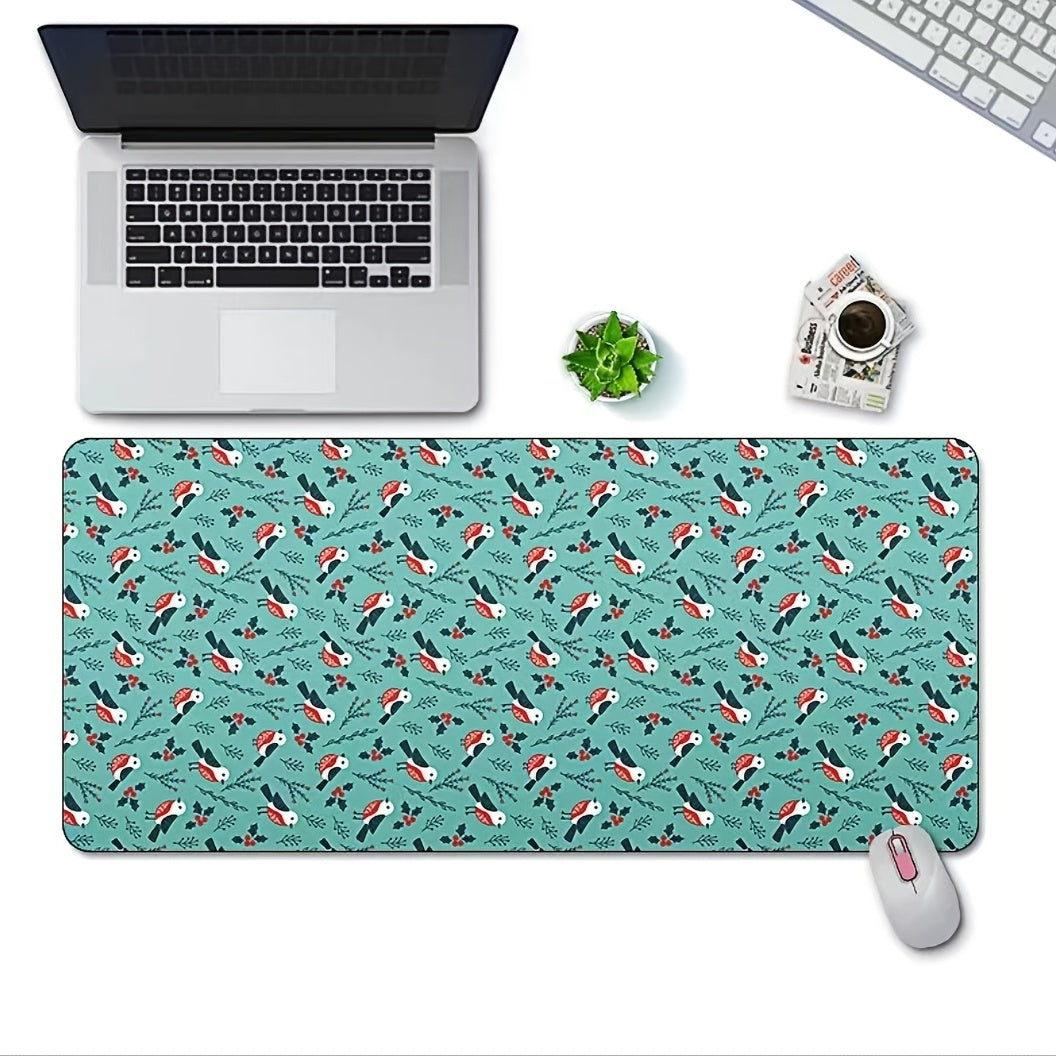 Chinese Flower And Bird 60 30 Medium Double Sided Faux Leather Mouse Pad