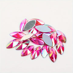 30pcs Colorful Horse Eye Rhinestone Charms for DIY Jewelry Making