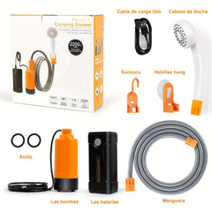 Portable Camping Shower Pump with USB Rechargeable Batteries