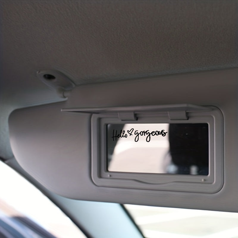 3pc Set 'Hello Gorgeous' Mirror Decal Adds Beauty to Car's Mirror