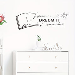 Dream It You Can Do It Wall Decals - Office Bedroom Sign Decor