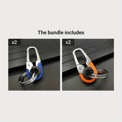 Stainless Steel Carabiner Keychain for Climbing Fishing