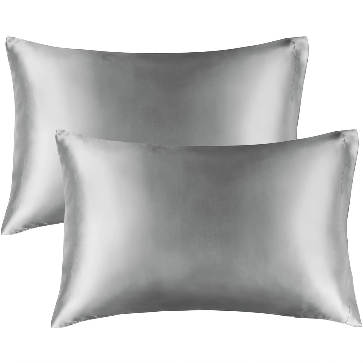 2pcs Ice Silk Face Pillowcase Solid Color Single Pillowcase RV Holiday Bedding