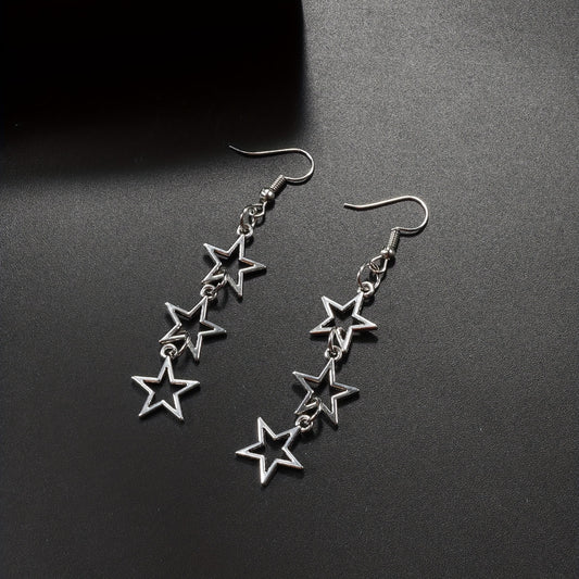Minimalist Star Tassel Earrings Holiday Birthday Gift For Girls