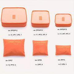 6 Pcs Travel Storage Bag Sets Portable Luggage Bags Organizer