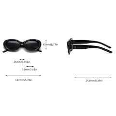 Y2K Oval Sunglasses Star Charm Anti Glare UV400