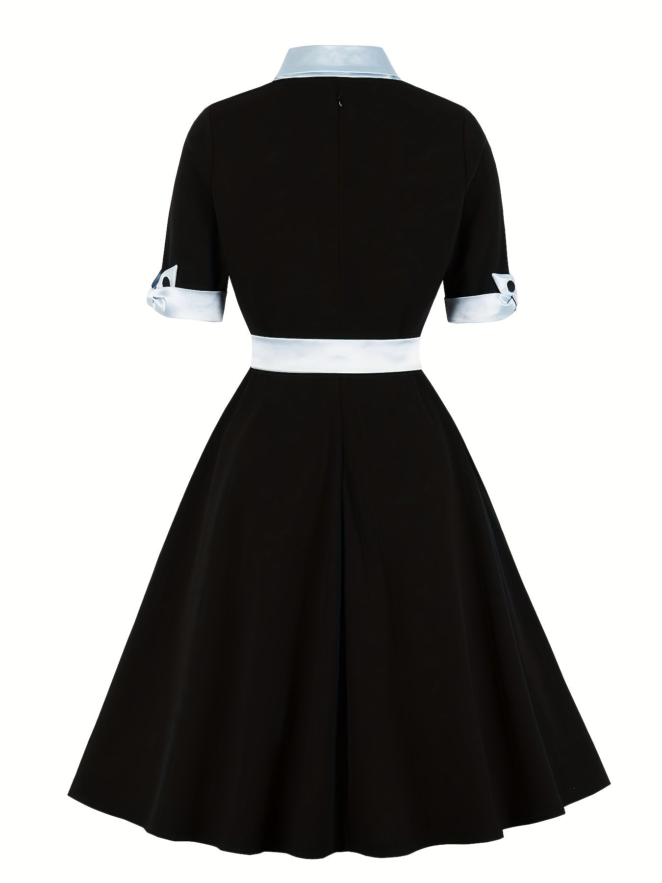  Retro Dress Women's Plus Bow Tie Flared A line Party Dress