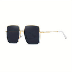 Y2K Square Frame Sunglasses Gradient Lens Block Glasses UV400