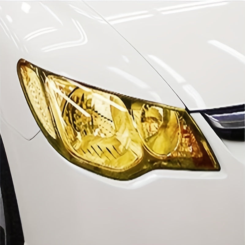 Golden Yellow Car Headlight Tail Light Changing Film