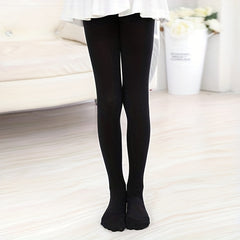 Girls Plain Leggings Socks Comfortable Sheer Tights For Kids Dance