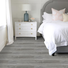 10pcs Grey Wood Peel and Stick Floor Tile, Waterproof, Easy to Install, 15x88